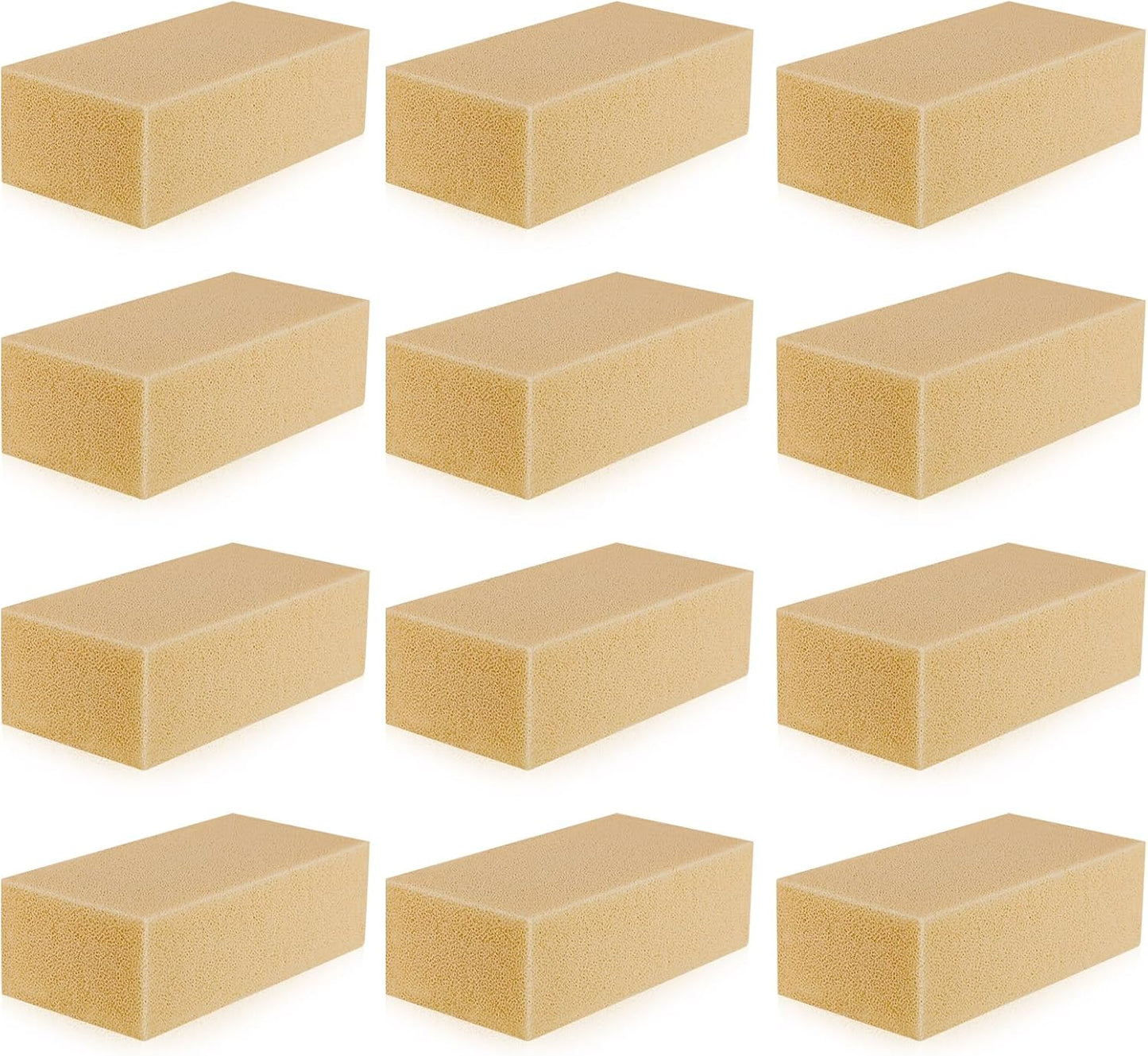 Tessco for you 12 Pcs Reusable Soot Eraser Sponge for Dry Cleaning - Effective Soot Remover for Pet Hair, Dust, and Dirt on Painted Walls, Books, and Car Interiors