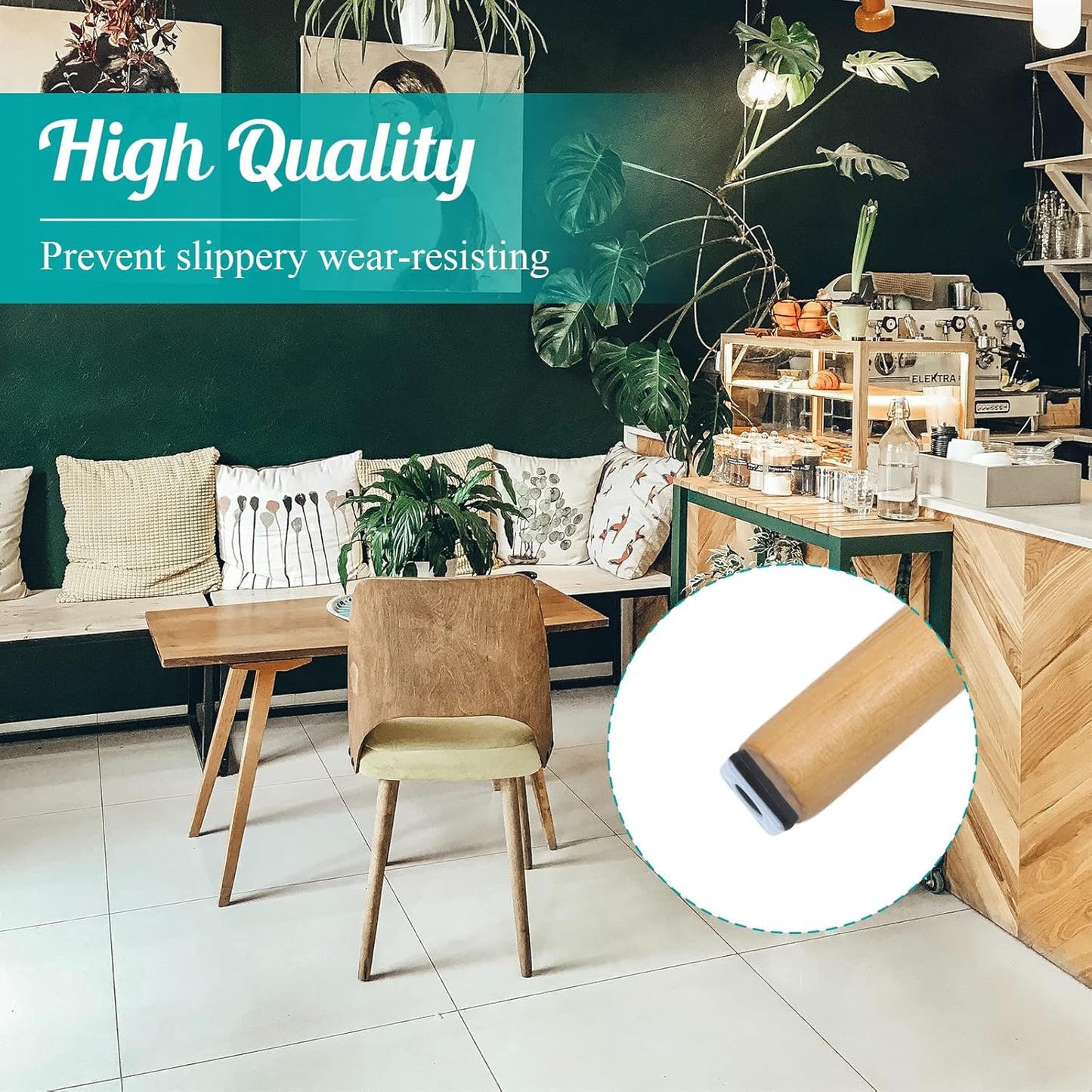 24pcs 1" (25mm) Screw on Furniture Sliders, Teflon Chair Leg Slides, Square Furniture Glides with Screws for Hardwood Floors Protectors (Gray/Black)