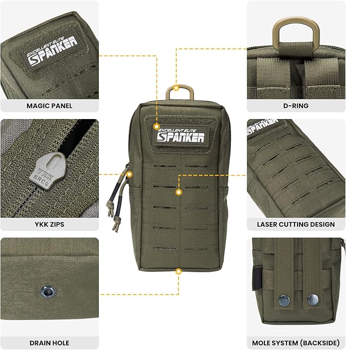 EXCELLENT ELITE SPANKER Tactical MOLLE Pouch EDC Utility Pouches Gadget Organizer Phone Holder Waist Bag Tool Pouch