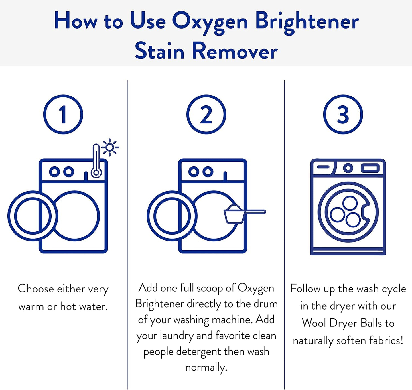 The Clean People Oxygen Brightener Stain Remover | Bleach Alternative, Simple Ingredients, Brightens Dull Whites AND Colors | 79 oz 2 Pack