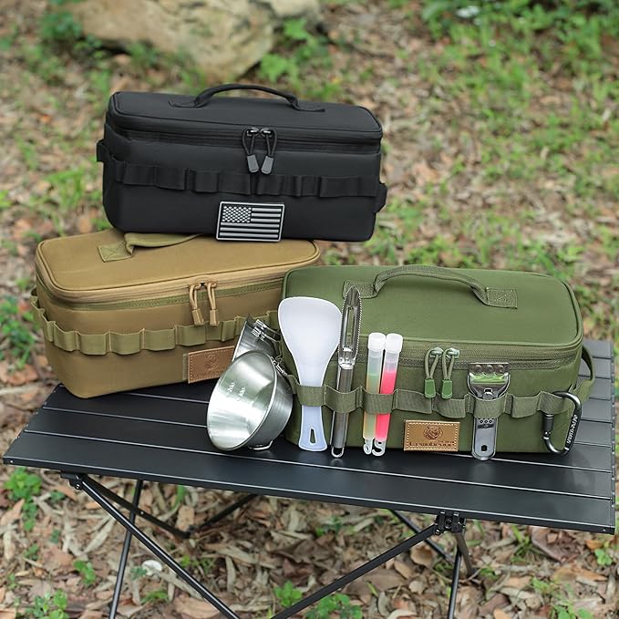 Tactical Camping Storage Bag 9L Tactical Utility Tote Bag Camping Cookware Organizer Trunk Organizer