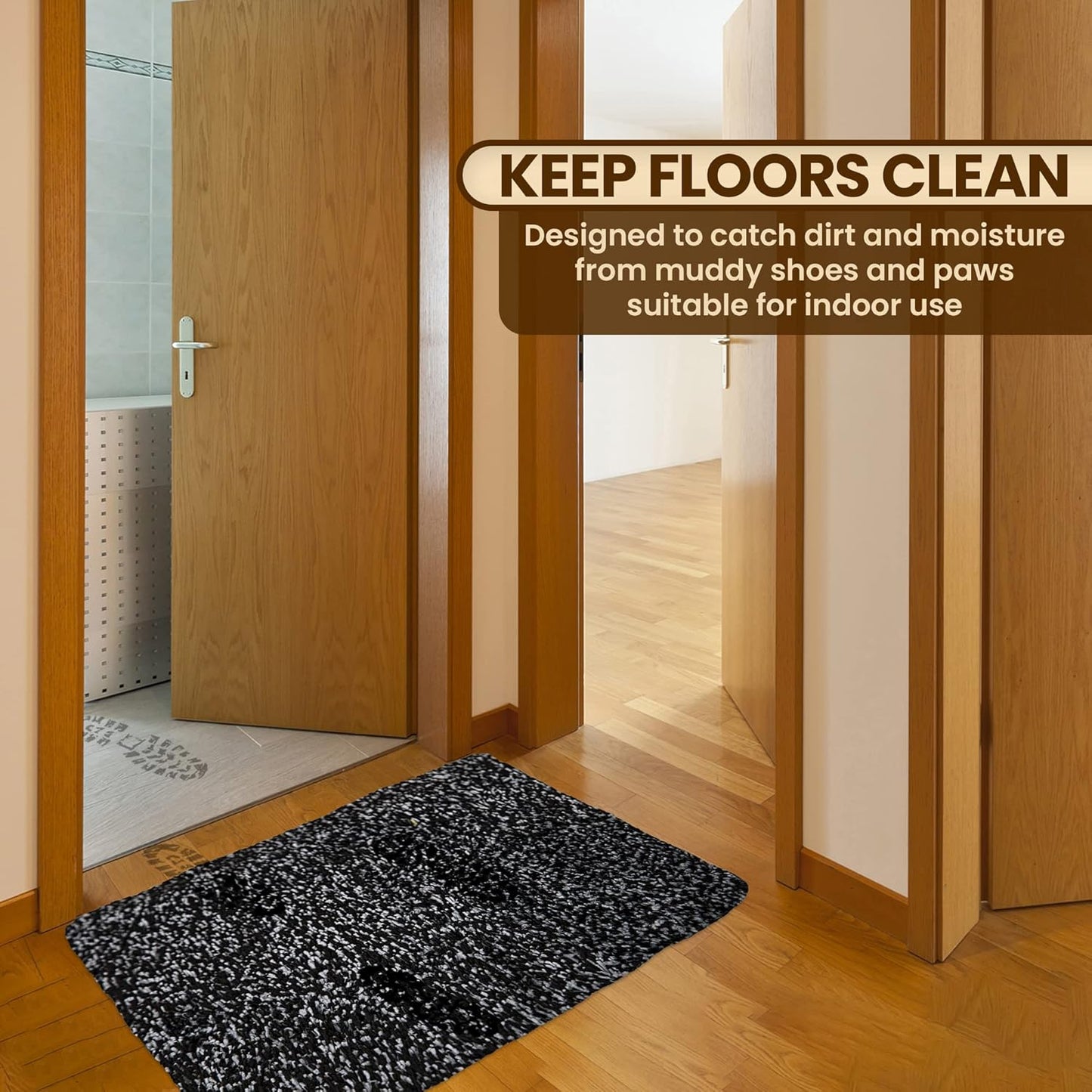 Premium Microfiber Indoor Door Mat – 20"x30" Washable Entry Mat, Non-Slip, Waterproof Backing, Super Absorbent, Low Profile Entryway Doormat for Indoor Entrance