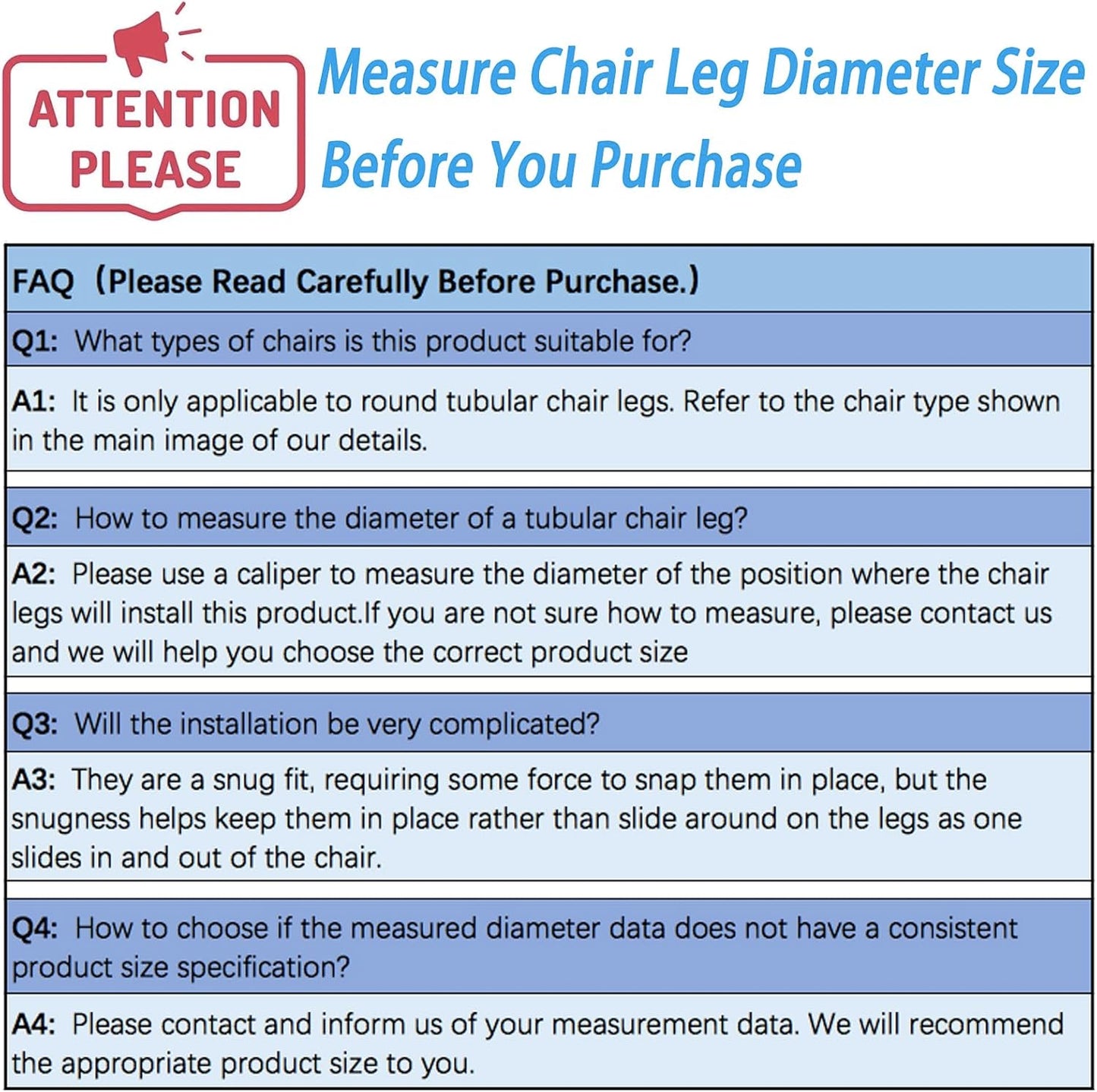 Rectangle U Shaped Chair Leg Tips Caps with Felt Pads,Furniture Feet Protector Slide Smoothly Glides No Scratches No Noise Protect Hardwood Floor,Fit 10mm(25/64inch) Diameter Tubular Leg (Black 8PCS)