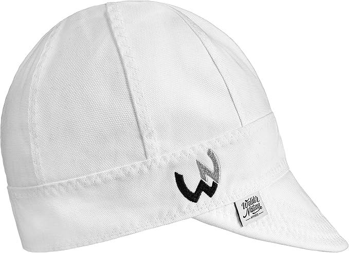 Welder Nation 8 Panel 10 oz Welding Premium Cap 100% Cotton Interior & Duck Canvas Exterior - Protective Durable Heavy-Duty