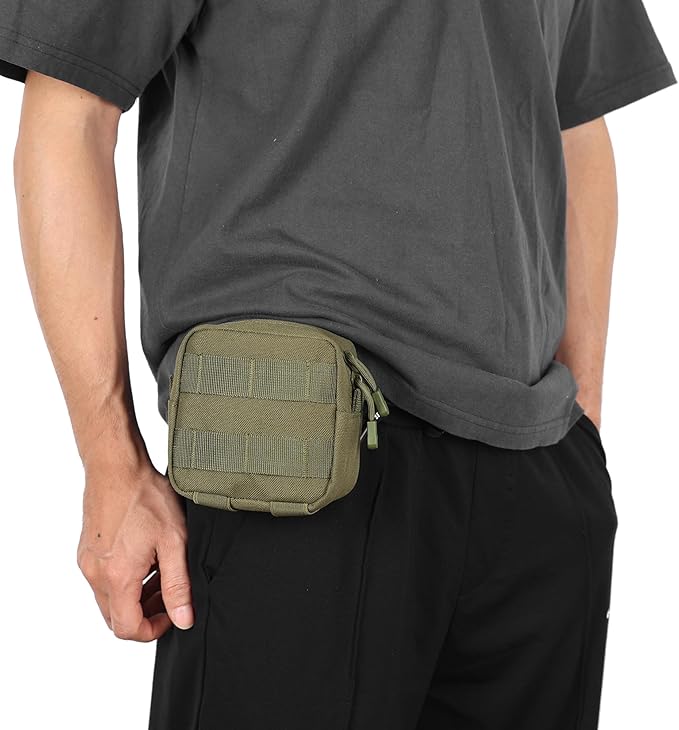 2 Pack Mini Tactical Molle Compact Ammo Pouch - General Purpose Admin Pouches Small Admin Molle Pouches EDC Tool Utility Multi-Purpose Waist Belt Pouch