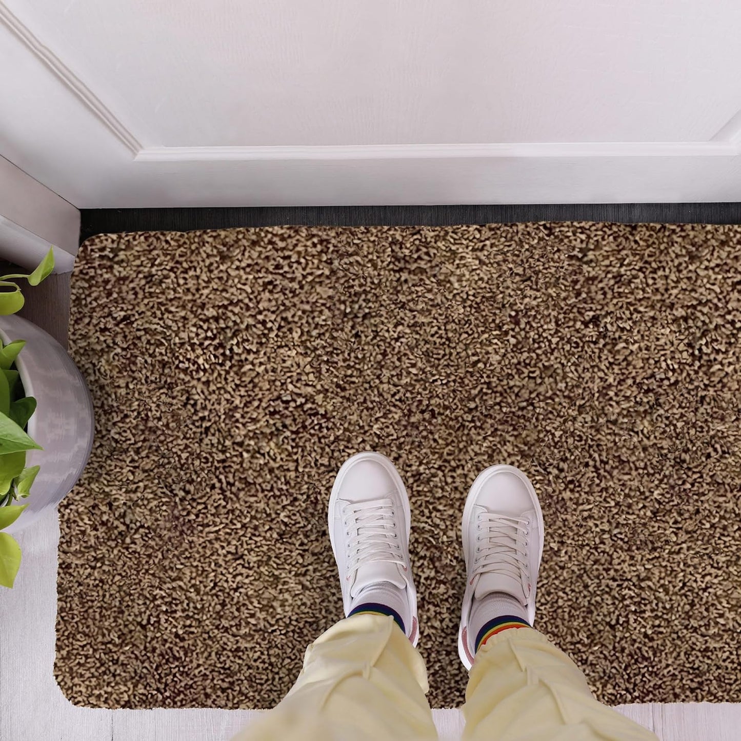 Premium Microfiber Indoor Door Mat – 20"x30" Washable Entry Mat, Non-Slip, Waterproof Backing, Super Absorbent, Low Profile Entryway Doormat for Indoor Entrance