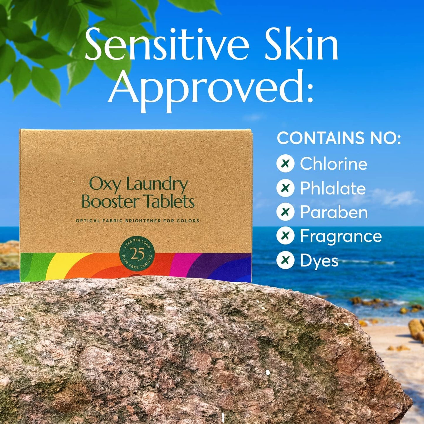 Cleanomic - Oxy Laundry Booster Tablets (Color) - Oxy Cleaner Laundry Stain Remover, Color Safe Bleach, Laundry Whitener Brightener (25 Count)