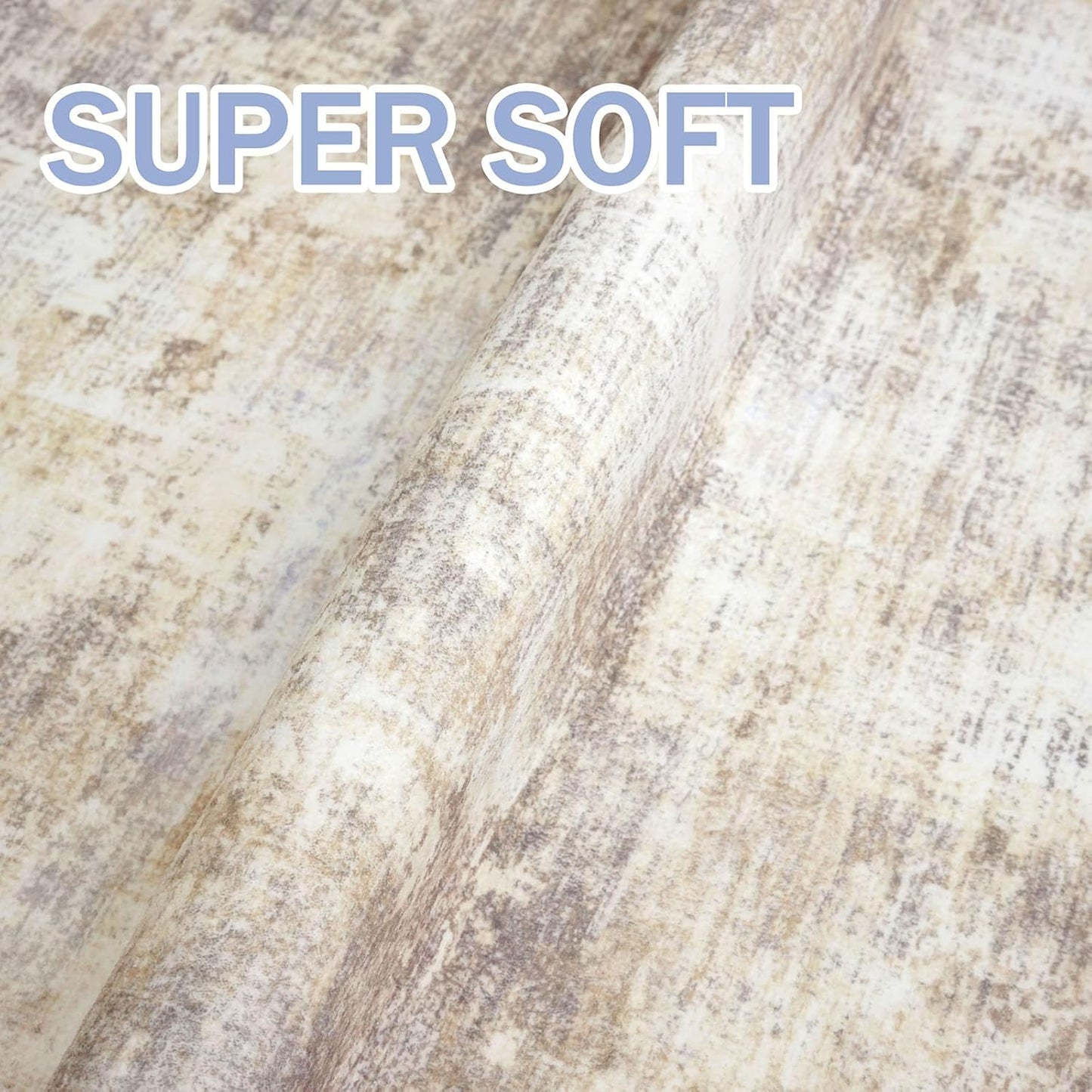 IOHOUZE Abstract Runner Rug 2x6 Ft Washable Runners for Hallways, Non Slip Kitchen Runner Printed Faux Wool Entryway Runner Indoor, Modern Abstract Floor Carpet for Hall Kitchen Bedroom, Beige Brown