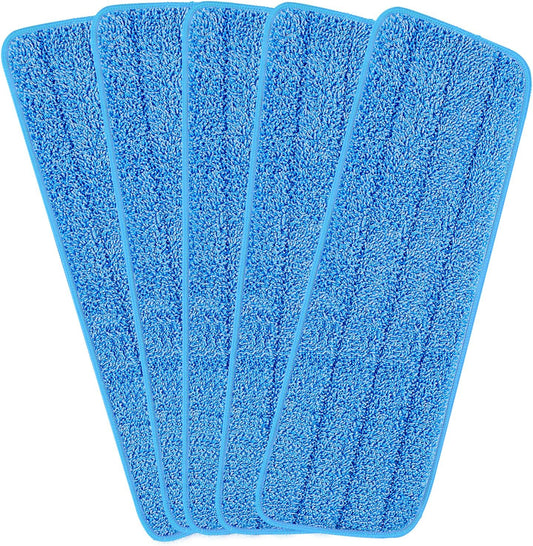 16.5 inch Reusable Mop Pads Microfiber Spray Mop Replacement Heads for Wet/Dry Mops Compatible with Bona Floor Care System (5 Pack)