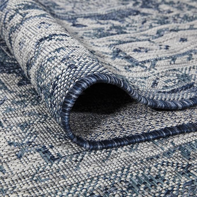 Keen Home Design Terrace Outdoor Runner Rug - 2x8 Washable Indoor/Outdoor Rug for Patio, Kitchen, Balcony, Beach, Garden, Deck and Porch, Size: 2'2"x7'7"