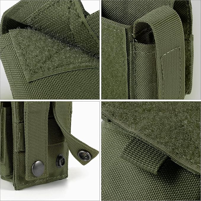 2 Pack Tactical Pouches, Molle EDC Compact Pouch Small Utility Pouch Accessories Battery Cigarette Case Card Holder Lighter Slot Mini Cigar Belt Waist Pack