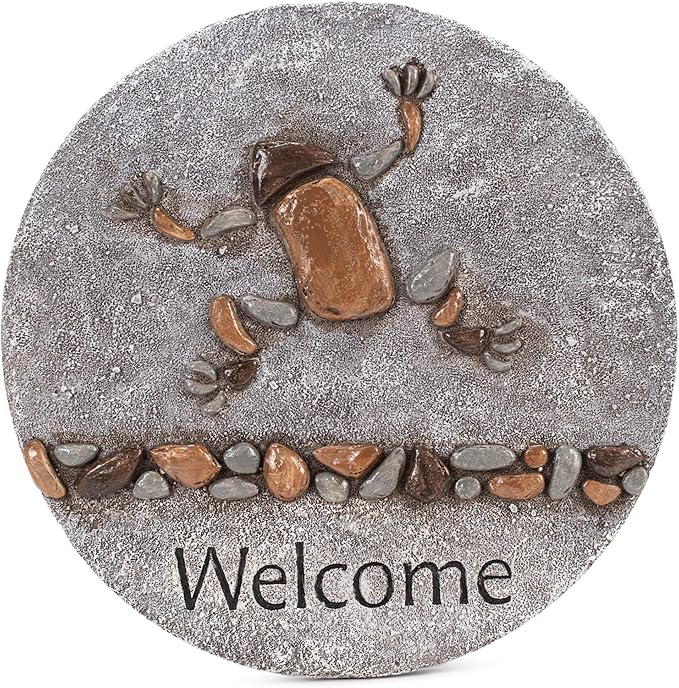 Roman Giftware Inc., Garden Collection, 11.75" D Frog Stepping Stone,Religious, Inspirational, Durable (11x11x1)