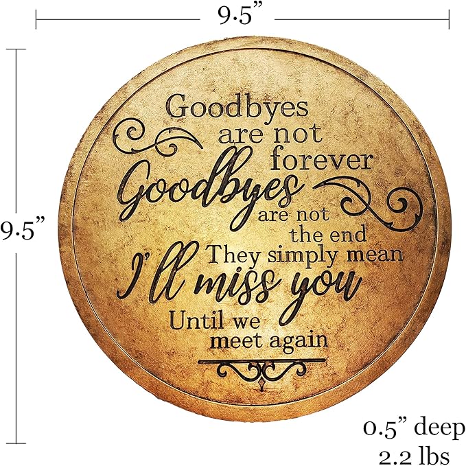 Spoontiques - Garden Décor - Goodbyes Stepping Stone - Decorative Stone for Garden