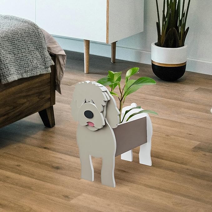 Golden Dou Dog Planter, Pet Shape Garden Pots Plant Pots for Indoor/Outdoor Gardens Decoration, Cute, Surprise Gifts/Souvenirs for Pet Lovers