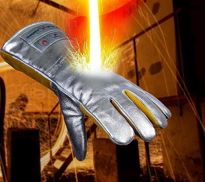 SpecxArmor® Graywolf® Kevlar Aluminized Heat Resistant Welding Glove/Large/1472°F │Fire Gloves│Kevlar Gloves│High Heat │Foundry gloves│