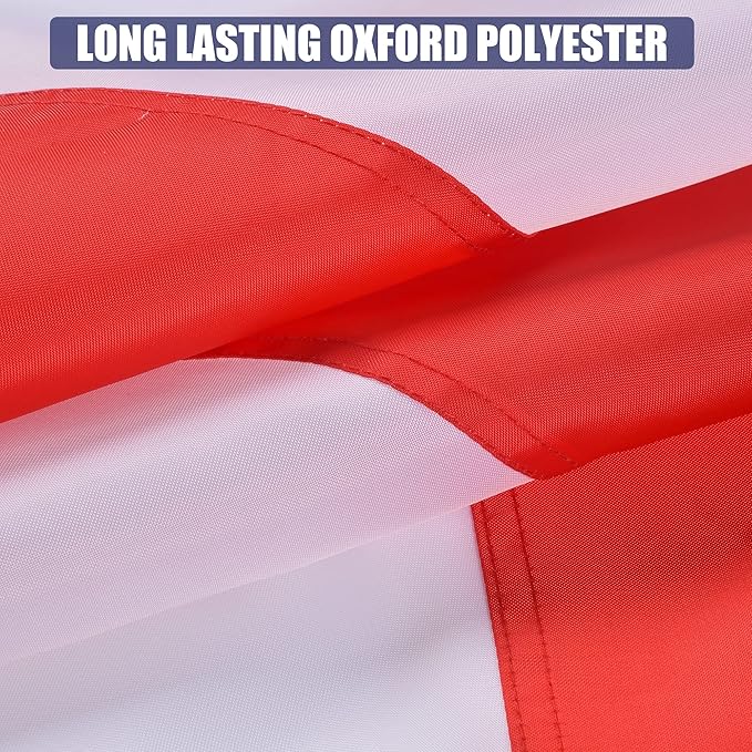 Alabama State Flag 4x6 Ft, Deluxe Embroidered Heavy Duty Polyester Durable AL Outside Flags, Indoor/Outdoor with Sewn Stripes and Brass Grommets