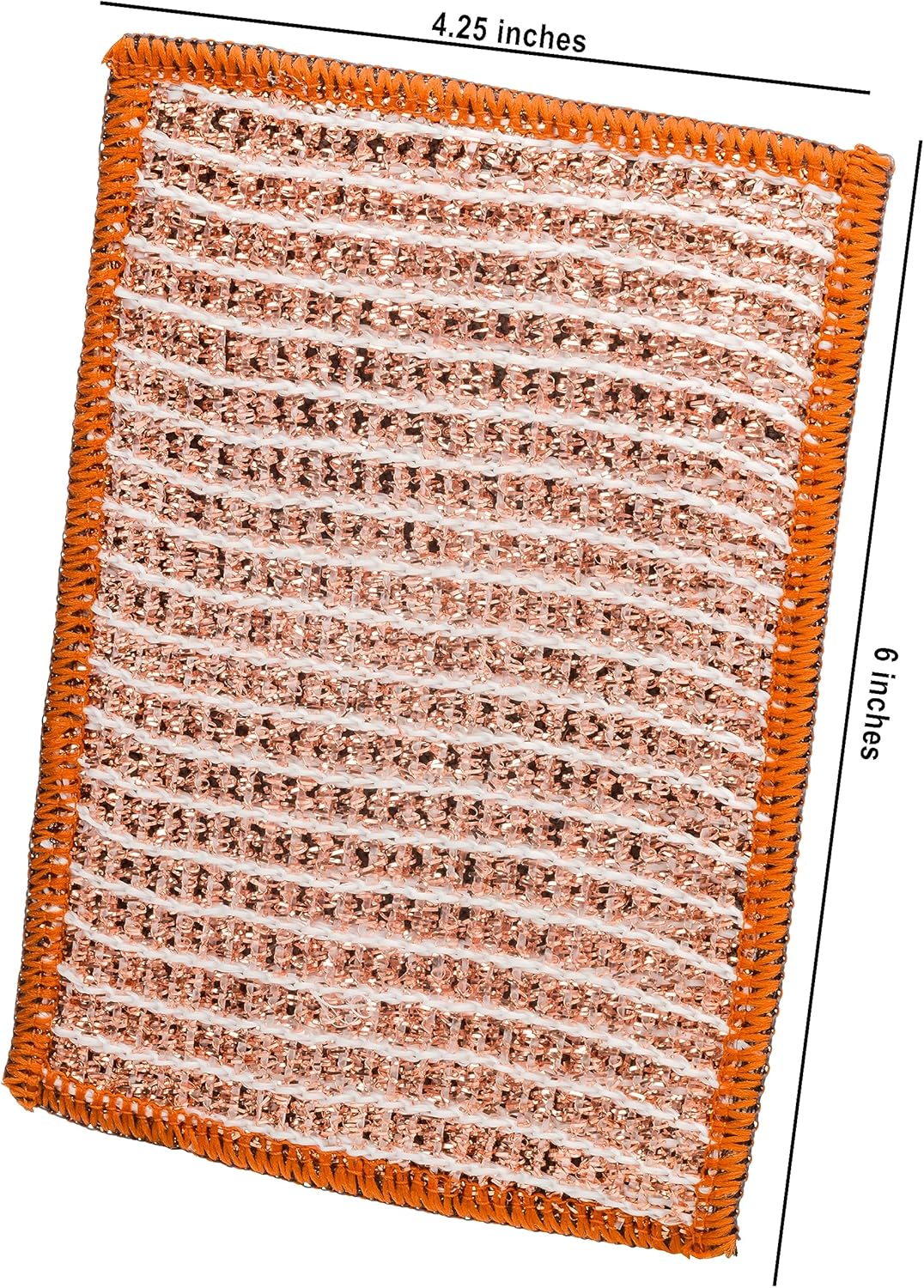 Redecker 2-Ply Woven Copper Scrubbing Cloth & Microfiber Cleaning Wipe – Dual-Surface, Non-Scratch, Reusable & Machine Washable Real Copper Pad for Kitchen & Home