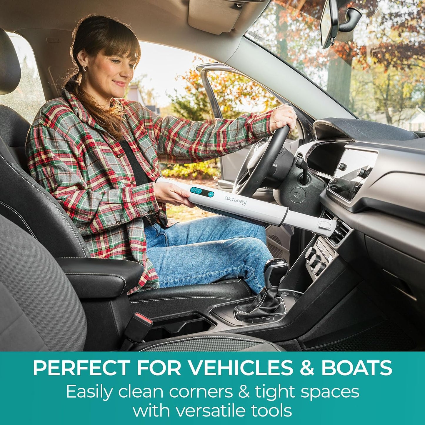 Kenmore HV3005 11.1V Cordless Handheld Vacuum Cleaner Lightweight Versatile and Portable Hand Vac Powerful Suction with 2-Speed Power Control for Pet Hair, One-Touch Empty for Car & Home