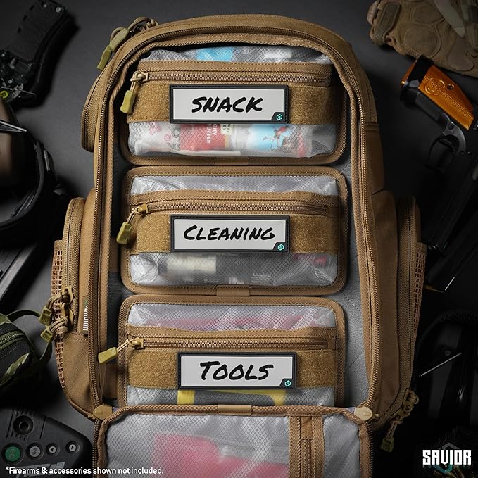 Savior Equipment Core Tactical Mesh Zipper Pouch, 9" x 5" Modular EDC Tool Organizer w/Writable ID Patches, Range Gear Utility Storage Pocket w/Hook Backing, Dump Pouch with Handle, 2-Pack