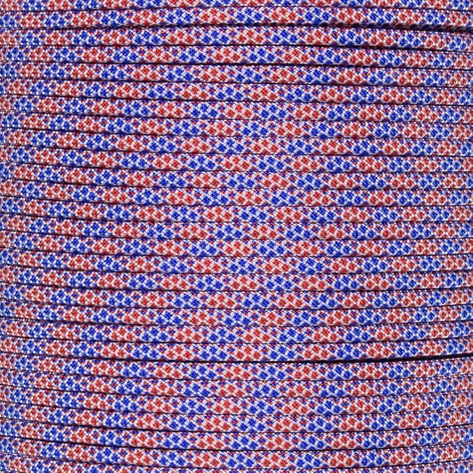 Paracord Planet 550lb Paracord with Line Winder Organizer 100 ft (Uncle Sam Double Diamond)