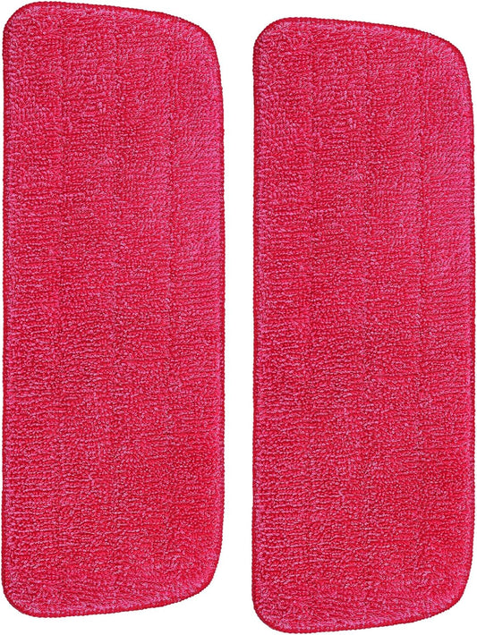 Replacement Microfiber Mop Pads Reusable Compatible with Reveal Spray Mop with Washable Pads, 16.5" Reusable Wet & Dry Mop Replacement Pads Fit for Any Microfiber Reveal Flat Mops(2 Pack)