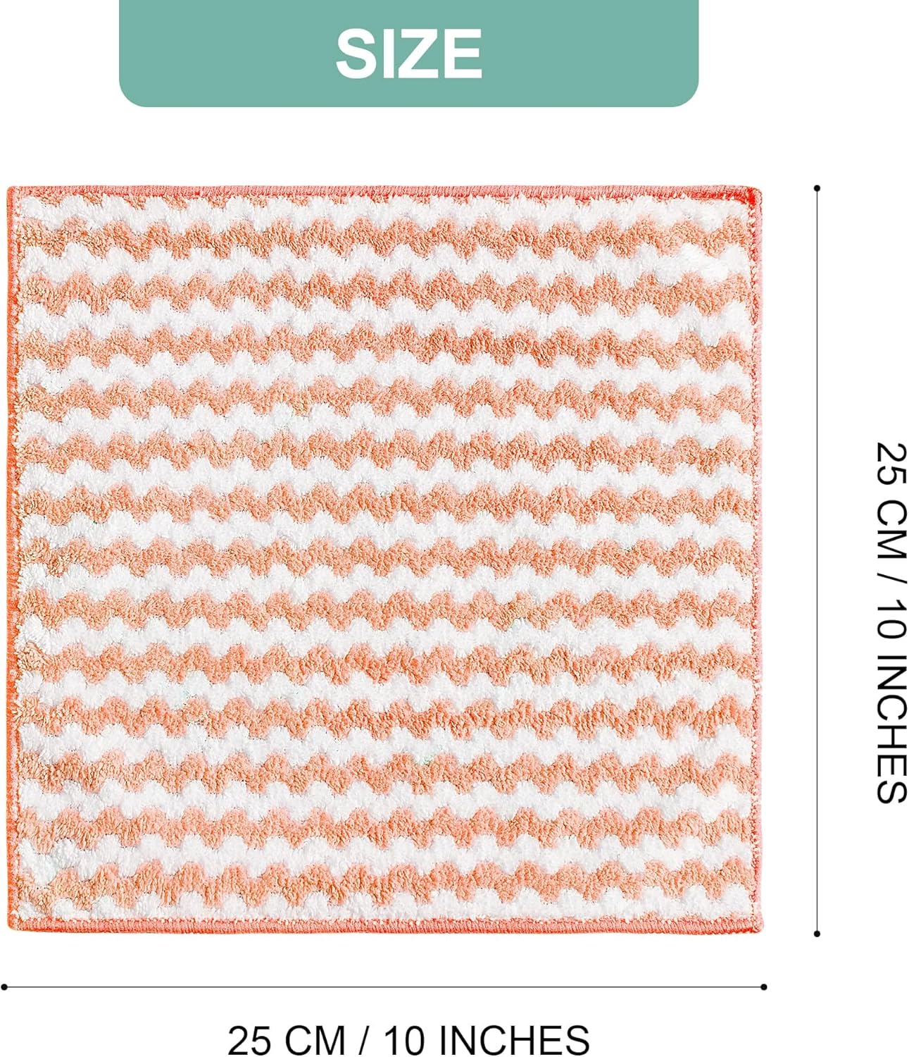 JOYMOOP Microfiber Cleaning Cloth, 5 PCS Kitchen Towels(10" x 10"), Absorbent Streak Free Lint Cleaning Cloths, Reusable and Washable Dish Rags with 12" and 10" Lazy Susan Organizer