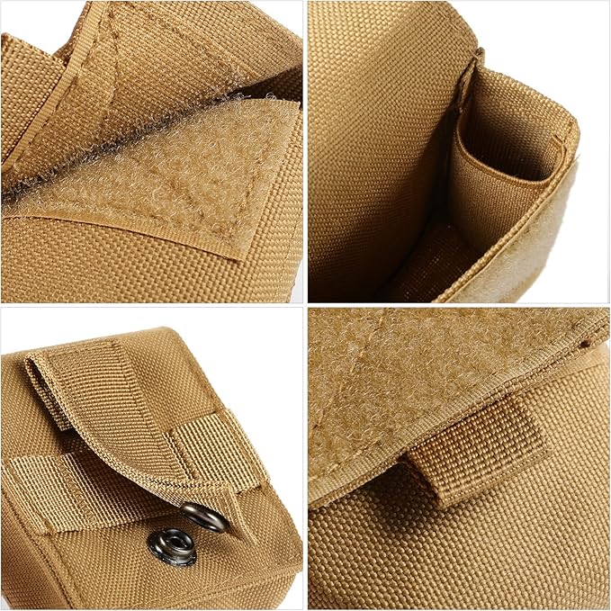 2 Pack Tactical Pouches, Molle EDC Compact Pouch Small Utility Pouch Accessories Battery Cigarette Case Card Holder Lighter Slot Mini Cigar Belt Waist Pack