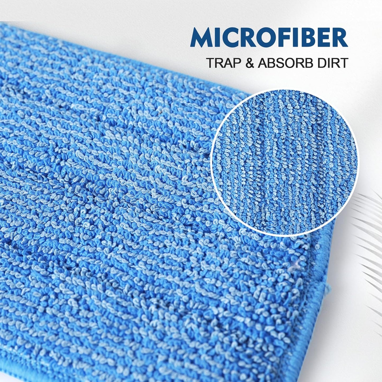 3 Pack Microfiber Mop Pads, Mop Replacement Pads Refills Floor Spray Mop Pads Wet Moping Pads Refill Reusable Pads Suitable for All Spray Mops Cleaning