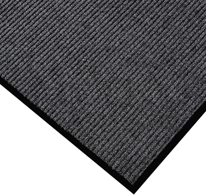 fani Heavy Duty Large Outdoor Indoor Entrance Black Doormat Waterproof Low Profile Entrance Rug Front Door Mat Patio Anti-Skid Rubber Back, 23x72 inch (Gray)