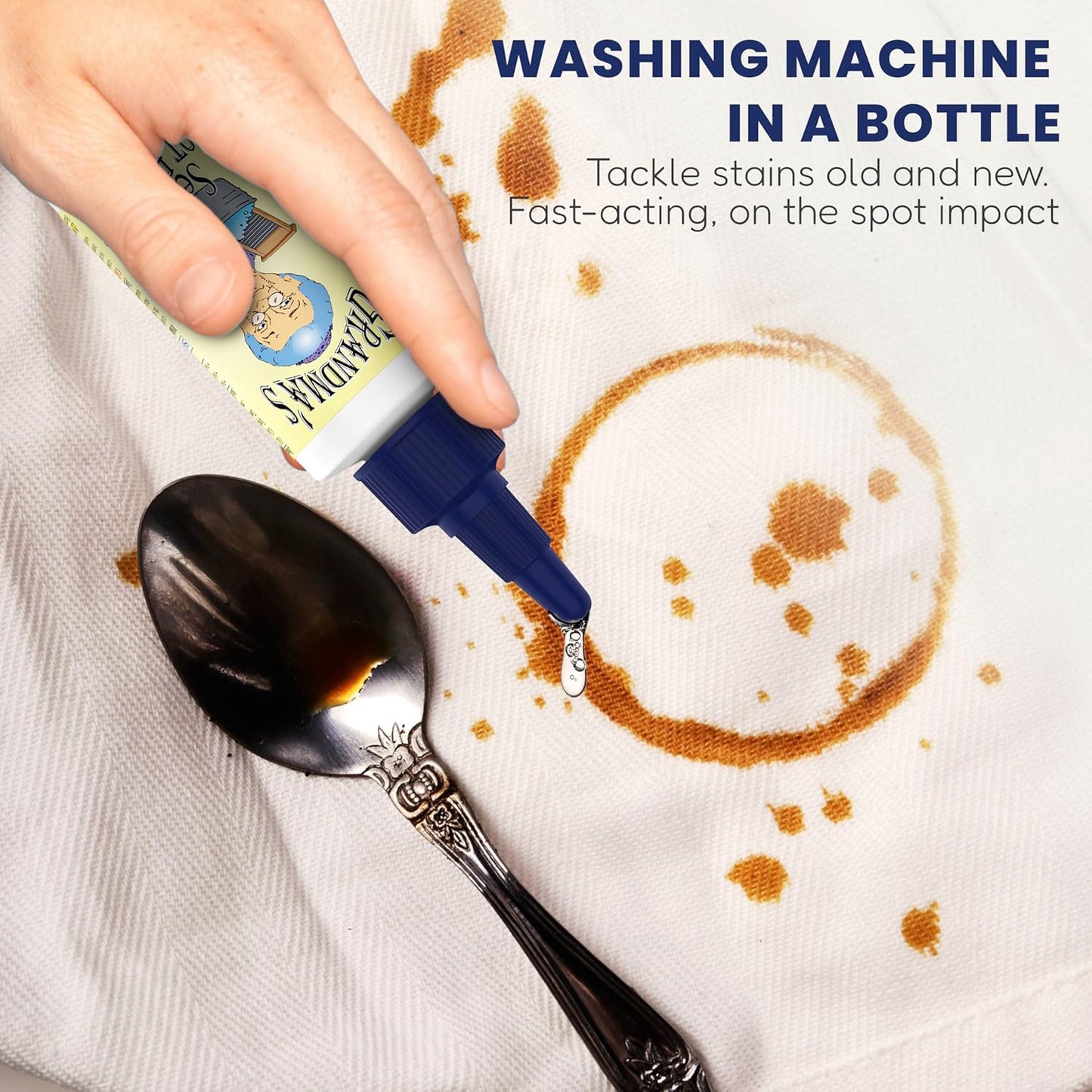 Grandma's Secret Spot Remover - Chlorine, Bleach and Toxin-Free Stain Remover - Stain Remover for Clothes - Fabric Stain Remover Removes Oil, Paint, Blood and Pet Stains – 2 Ounce