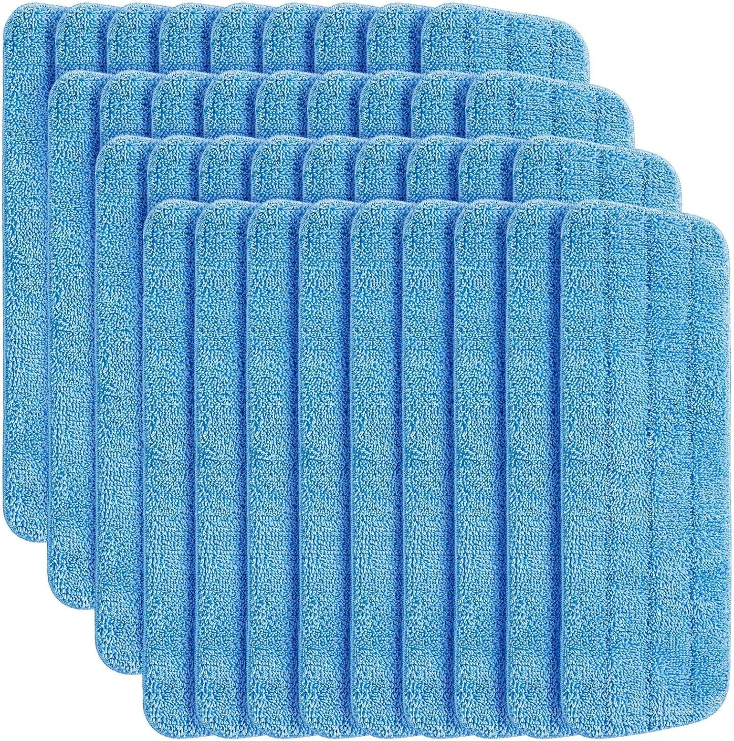 36 Pcs Microfiber Mop Pads Machine Washable Cleaning Flat Mop Head Replacement Reusable Household Pads for Hardwood and Hard Surface Floor Cleaning and Scrubbing