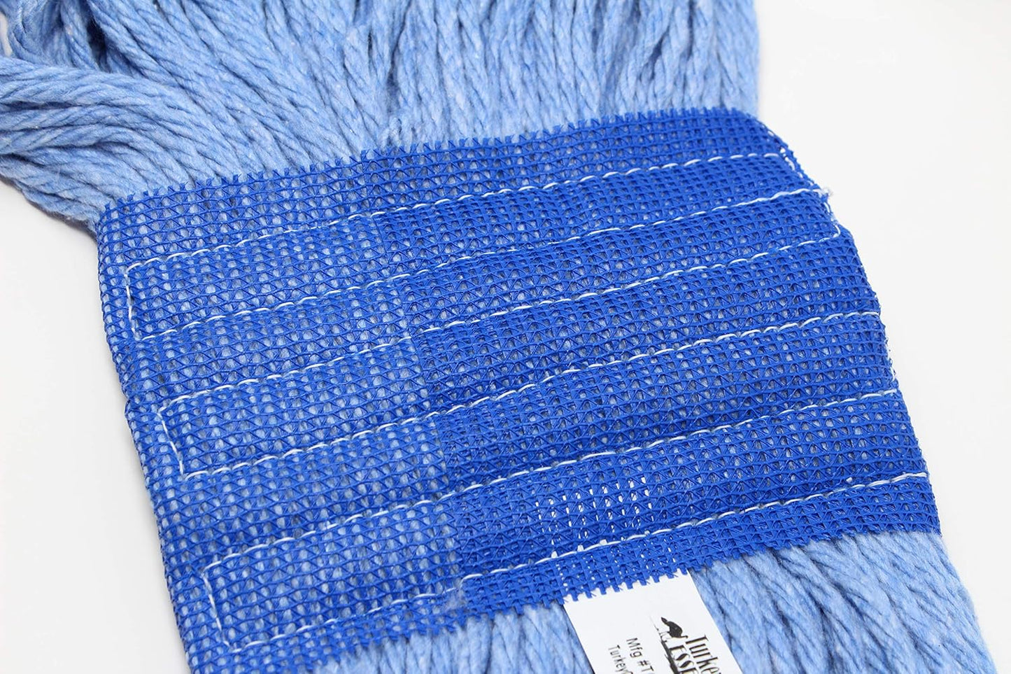 Turkey Creek Essentials Mop Heads Commercial Grade USA Made Looped End Heavy Duty Large Mop Head of Blue 4-Ply Synthetic Yarn Industrial Wet Mop Head Replacement and String Mop Refills (6, Large)