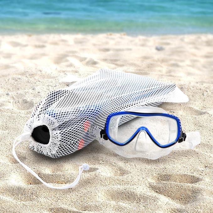 Champion Sports Mesh Equipment Bag – Heavy-Duty Nylon Drawstring Bag with Lock & ID Tag, Breathable Storage Sack for Balls, Swim Gear, Laundry & Toys, Multiple Sizes & Colors