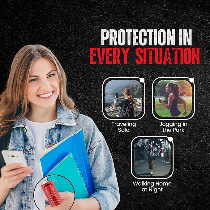 Police Magnum Keychain Pepper Spray Flip Top Safety 2 Pack 1/2oz - Maximum Heat Strength OC with Dye - Tactical Small Compact Case Holder - for Women & Men's Self Defense - Made in The USA