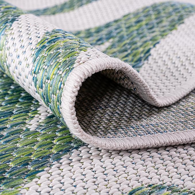 Keen Home Design Terrace Outdoor Area Rug - 12x15 Washable Indoor/Outdoor Rug for Patio, Kitchen, Balcony, Beach, Garden, Deck and Porch, Size: 12'x15'