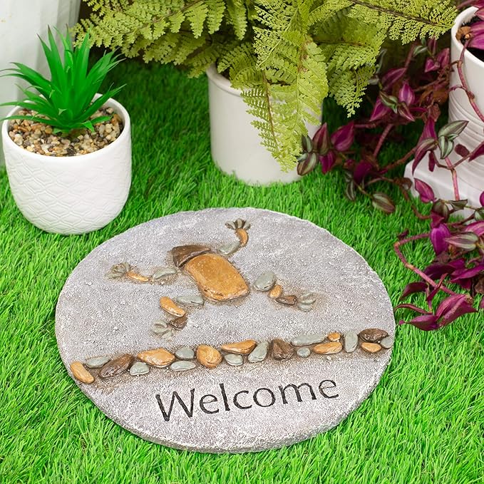Roman Giftware Inc., Garden Collection, 11.75" D Frog Stepping Stone,Religious, Inspirational, Durable (11x11x1)