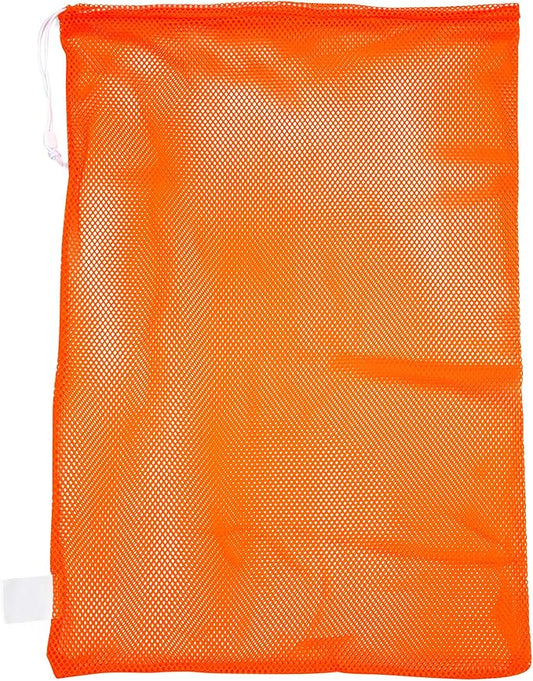 Champion Sports Mesh Equipment Bag – Heavy-Duty Nylon Drawstring Bag with Lock & ID Tag, Breathable Storage Sack for Balls, Swim Gear, Laundry & Toys, Multiple Sizes & Colors