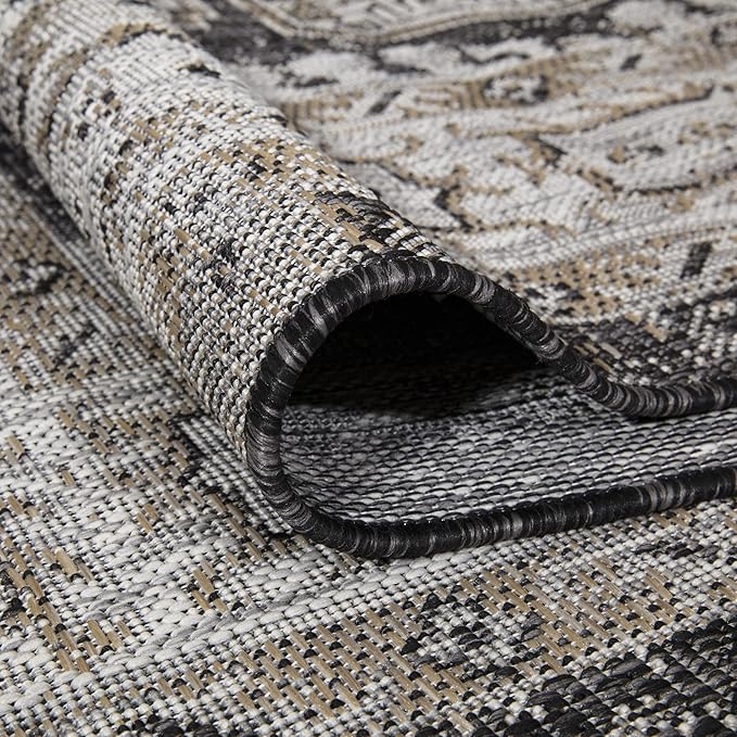 Keen Home Design Terrace Outdoor Area Rug - 8x10 Washable Indoor/Outdoor Rug for Patio, Kitchen, Balcony, Beach, Garden, Deck and Porch, Size: 7'7"x10'