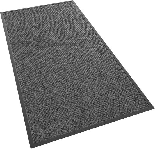 Front Door Mat, 6' x 3' Heavy Duty Indoor Outdoor Doormat, Non-Slip Backing Welcome Mats for Entryway, Low Profile, Commercial Door Mats