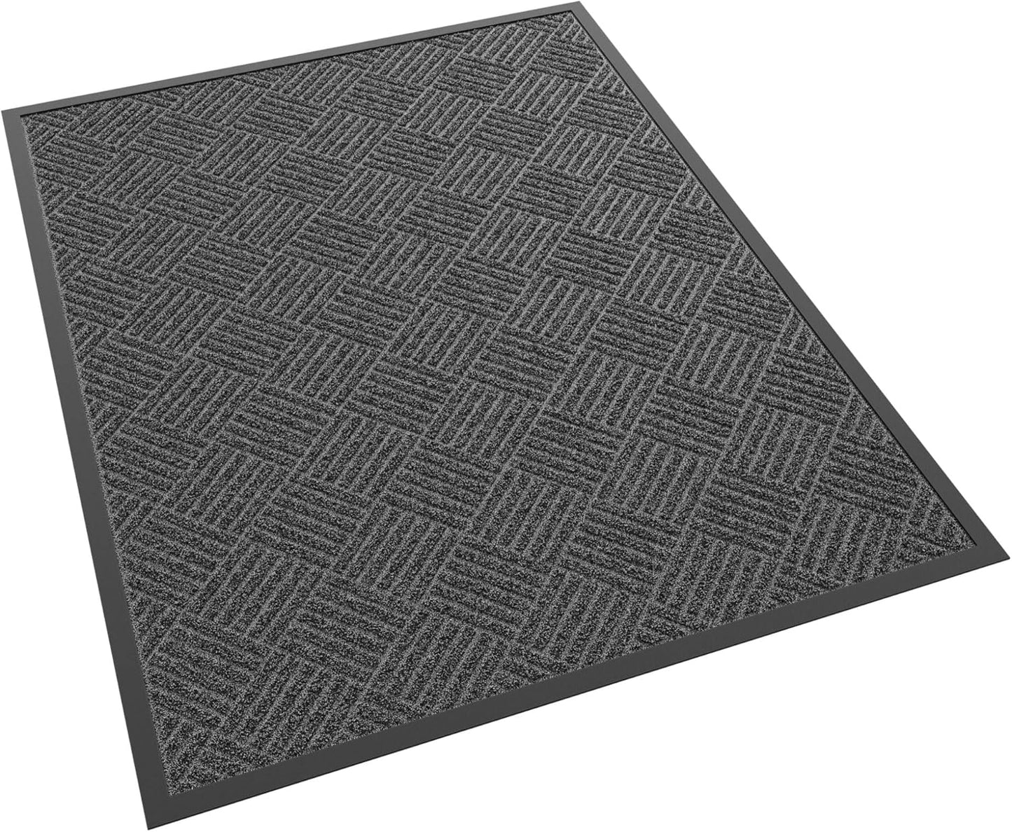 Front Door Mat, 4' x 3' Heavy Duty Indoor Outdoor Doormat, Non-Slip Backing Welcome Mats for Entryway, Low Profile, Commercial Door Mats