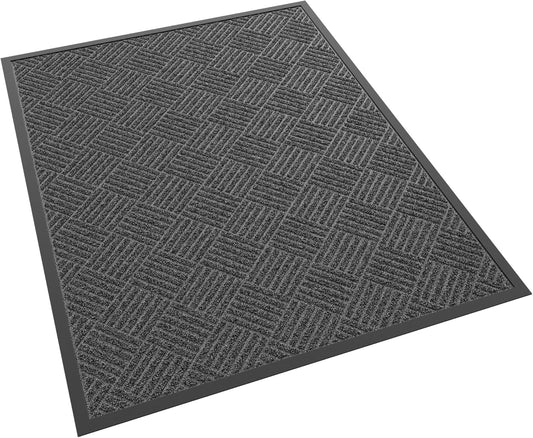 Front Door Mat, 4' x 3' Heavy Duty Indoor Outdoor Doormat, Non-Slip Backing Welcome Mats for Entryway, Low Profile, Commercial Door Mats