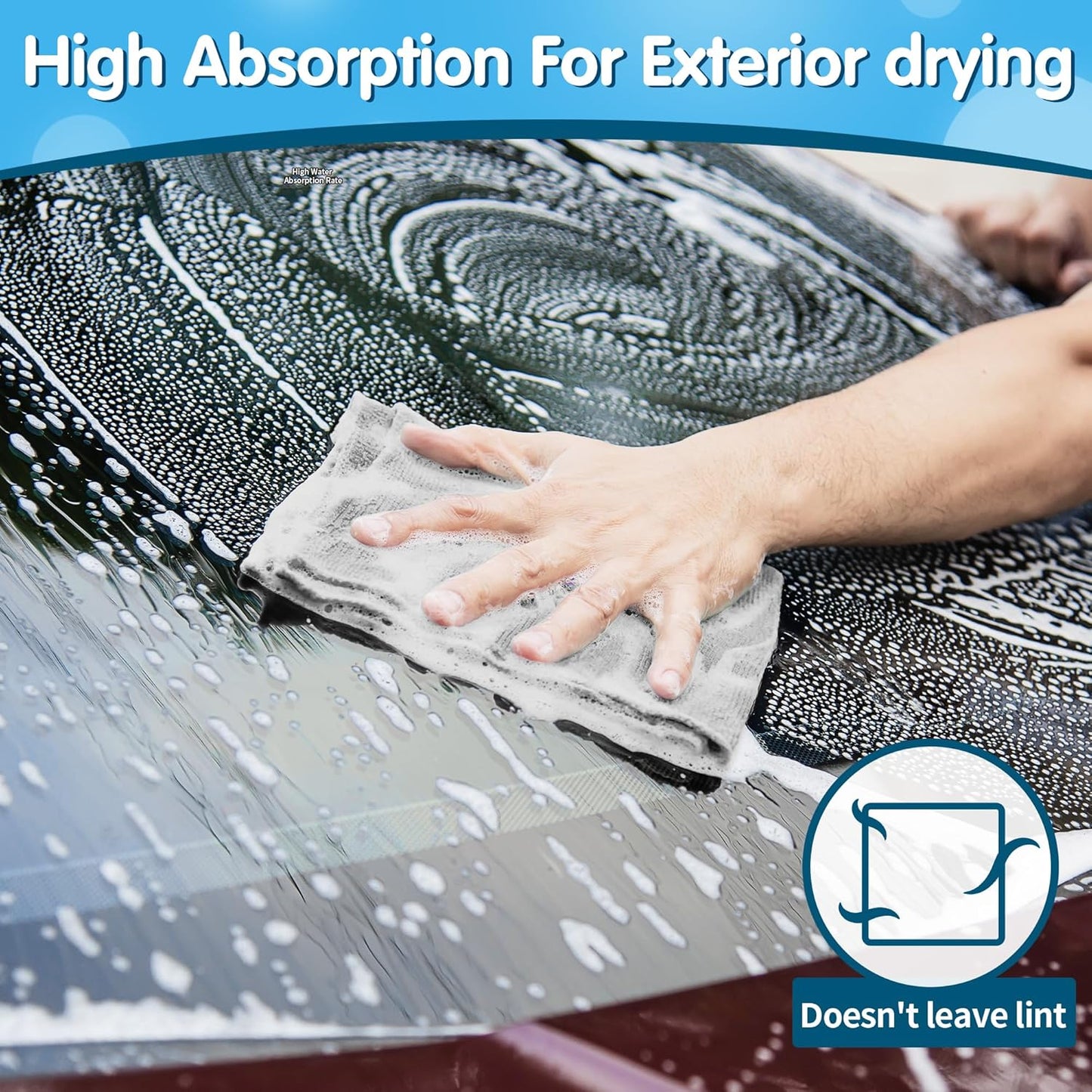 FIXSMITH Shop Towels, Pack of 150, Grey Microfiber Cleaning Cloth Bulk, Microfiber Towels for Cars, All-Purpose Absorbent Cleaning Rags, Dust Cloth for Automotive, Mechanic, Garage, 11.5 x 11.5 inch