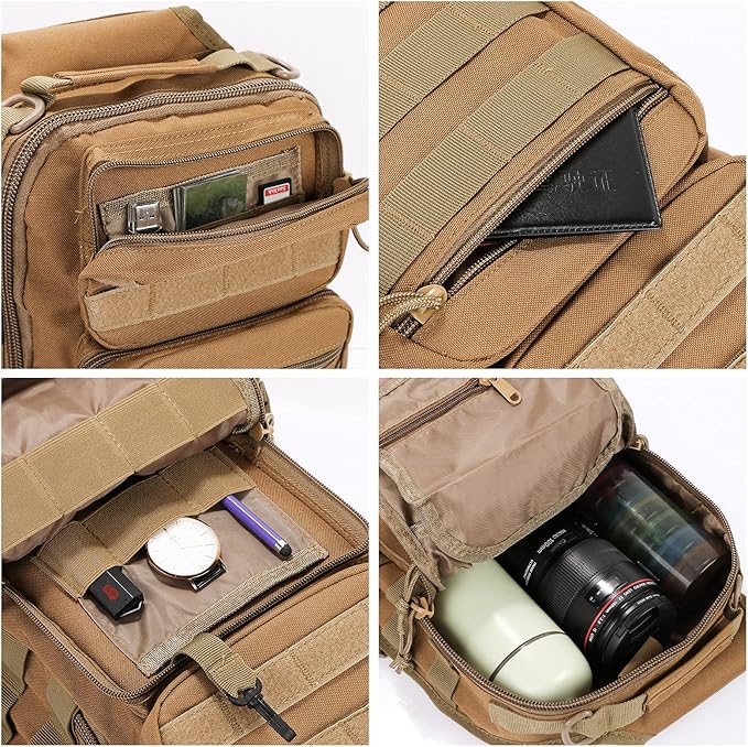 Gogoku 3 Pack Molle Pouch Combo Water Bottle Pouch Holder Tactical Molle Pouches Compact Utility Waist Bag Pack