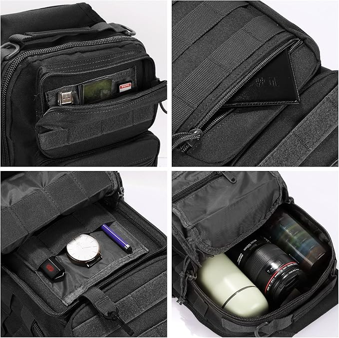 Gogoku 3 Pack Molle Pouch Combo Water Bottle Pouch Holder Tactical Molle Pouches Compact Utility Waist Bag Pack