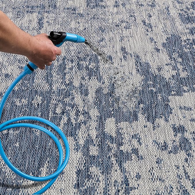 Keen Home Design Terrace Outdoor Runner Rug - 2x12 Washable Indoor/Outdoor Rug for Patio, Kitchen, Balcony, Beach, Garden, Deck and Porch, Size: 2'2"x11'10"