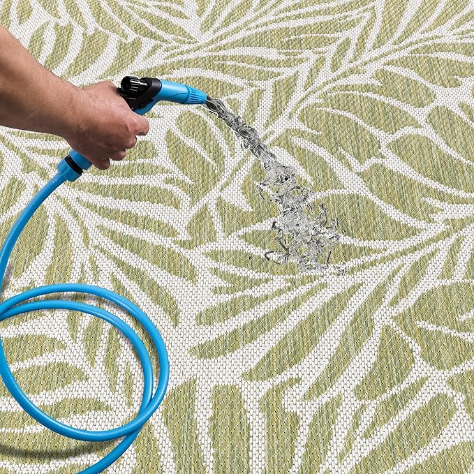 Keen Home Design Terrace Outdoor Area Rug - 6x9 Washable Indoor/Outdoor Rug for Patio, Kitchen, Balcony, Beach, Garden, Deck and Porch, Size: 6'x8'10"