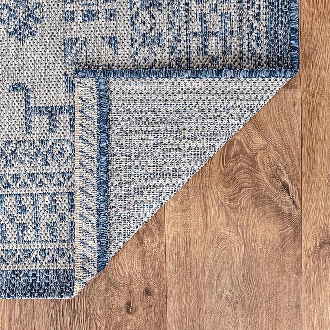 Keen Home Design Terrace Outdoor Area Rug - 8x10 Washable Indoor/Outdoor Rug for Patio, Kitchen, Balcony, Beach, Garden, Deck and Porch, Size: 7'7"x10'