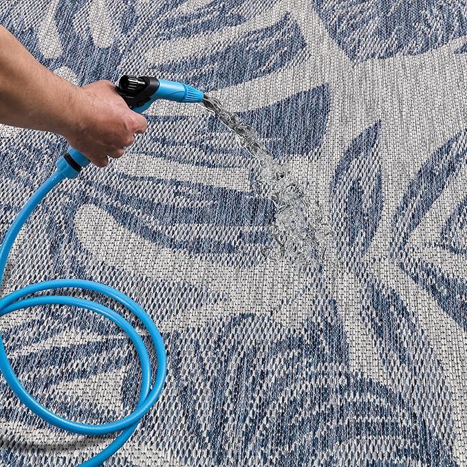 Keen Home Design Terrace Outdoor Area Rug - 9x12 Washable Indoor/Outdoor Rug for Patio, Kitchen, Balcony, Beach, Garden, Deck and Porch, Size: 8'10"x12'