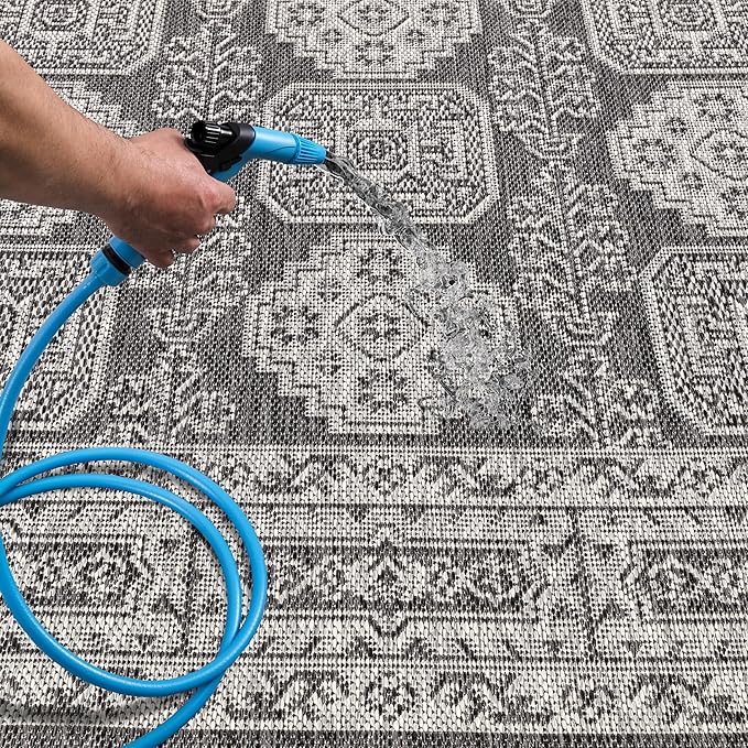 Keen Home Design Terrace Outdoor Runner Rug - 2x12 Washable Indoor/Outdoor Rug for Patio, Kitchen, Balcony, Beach, Garden, Deck and Porch, Size: 2'2"x11'10"