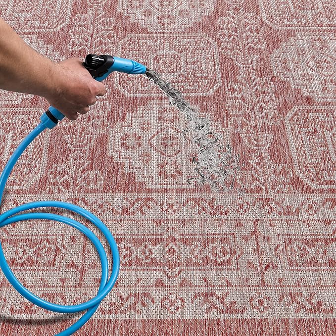 Keen Home Design Terrace Outdoor Runner Rug - 2x8 Washable Indoor/Outdoor Rug for Patio, Kitchen, Balcony, Beach, Garden, Deck and Porch, Size: 2'2"x7'7"